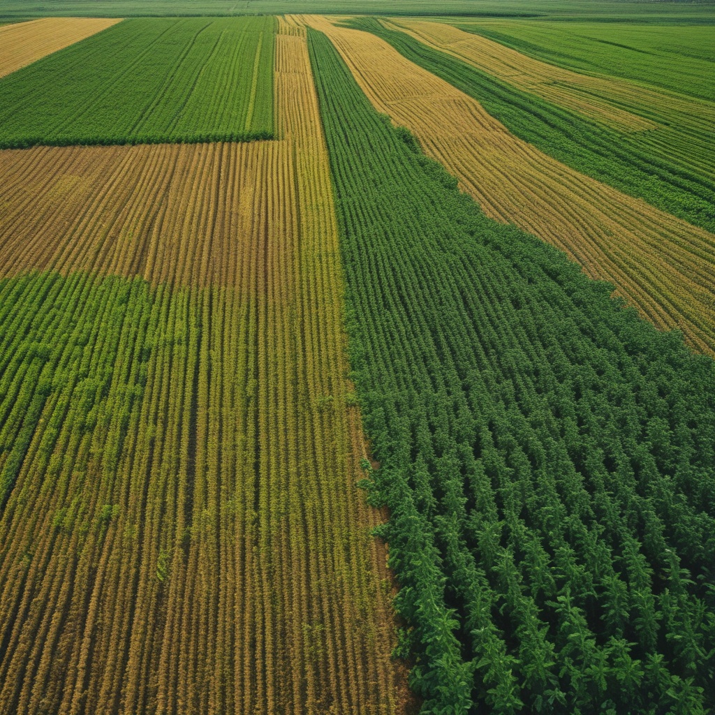 Soy crop field